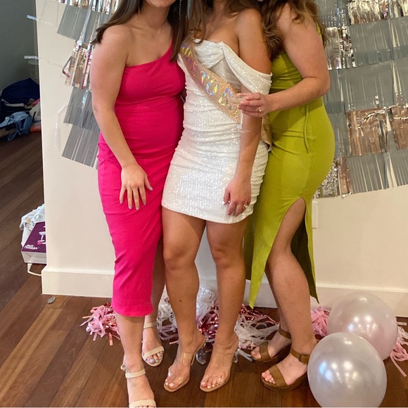 hello molly white sequined dress - Picture 3 of 6